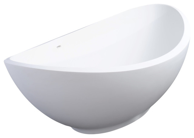 Lavasca Mini XS Freestanding Soaker Tub, Satin White
