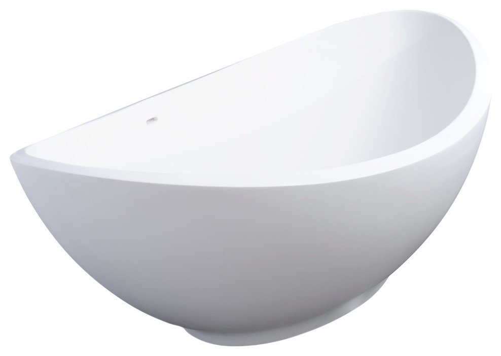 Lavasca Mini XS Freestanding Soaker Tub, Satin White