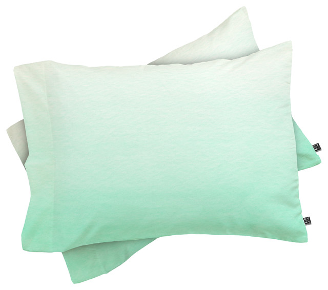 Deny Designs Social Proper Mint Ombre Pillow Shams, King