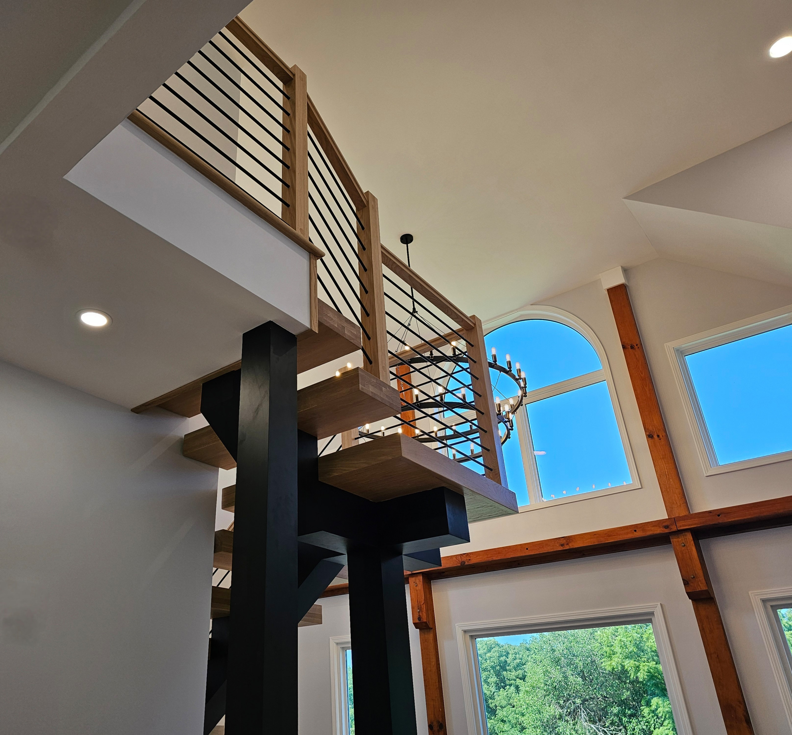 123_Modern Meets Rustic Farmhouse Staircase, Leesburg, VA 20175