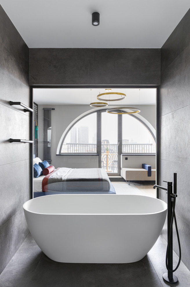 Inspiration for a contemporary bathroom in Moscow.