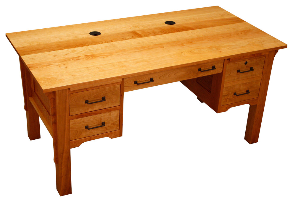 Mission Style Flattop Desk Craftsman Desks And Hutches By