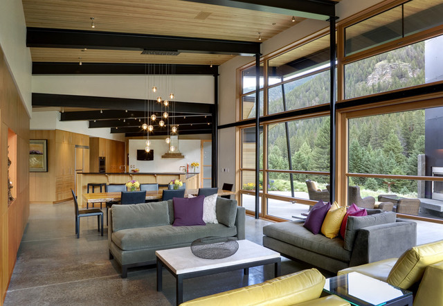 River Bank contemporary-vardagsrum