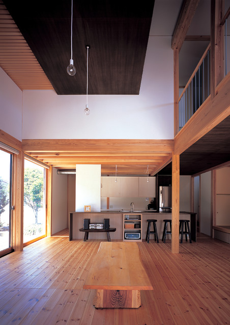 長池の家 japanisch-modern-wohnbereich