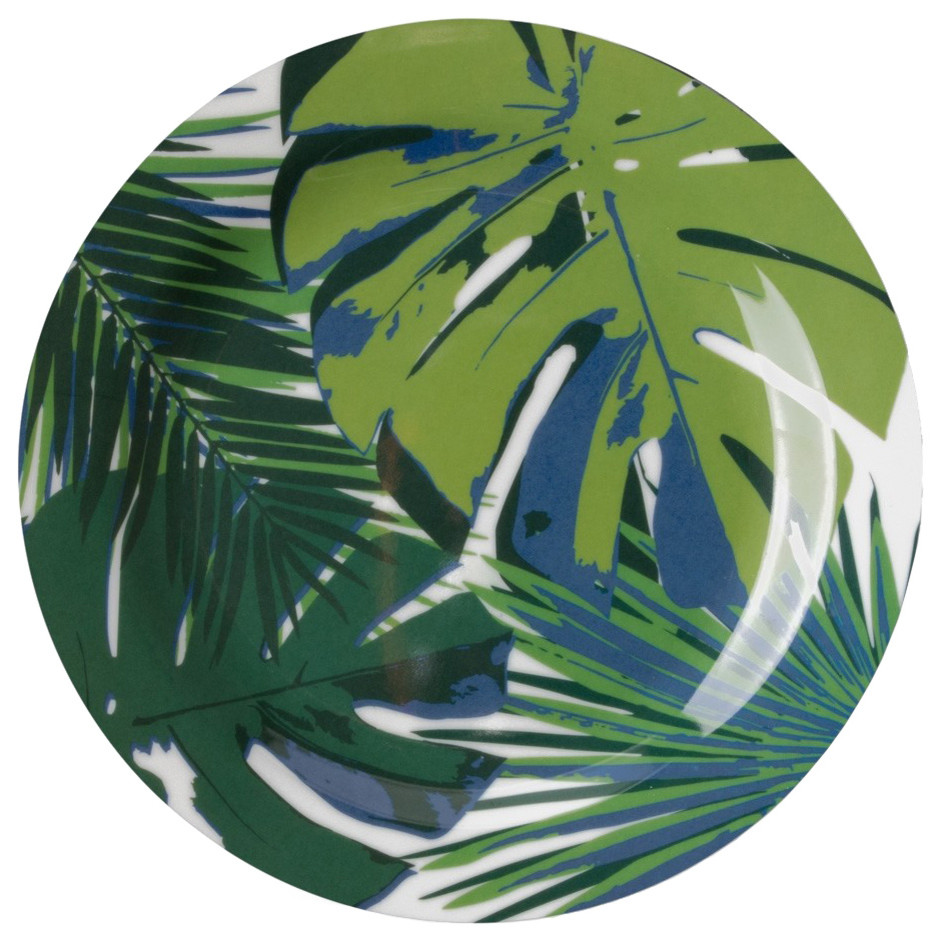 Kinsey, Mixed Leaf Design Melamine Dinnerware, Dinner Plates Set/4