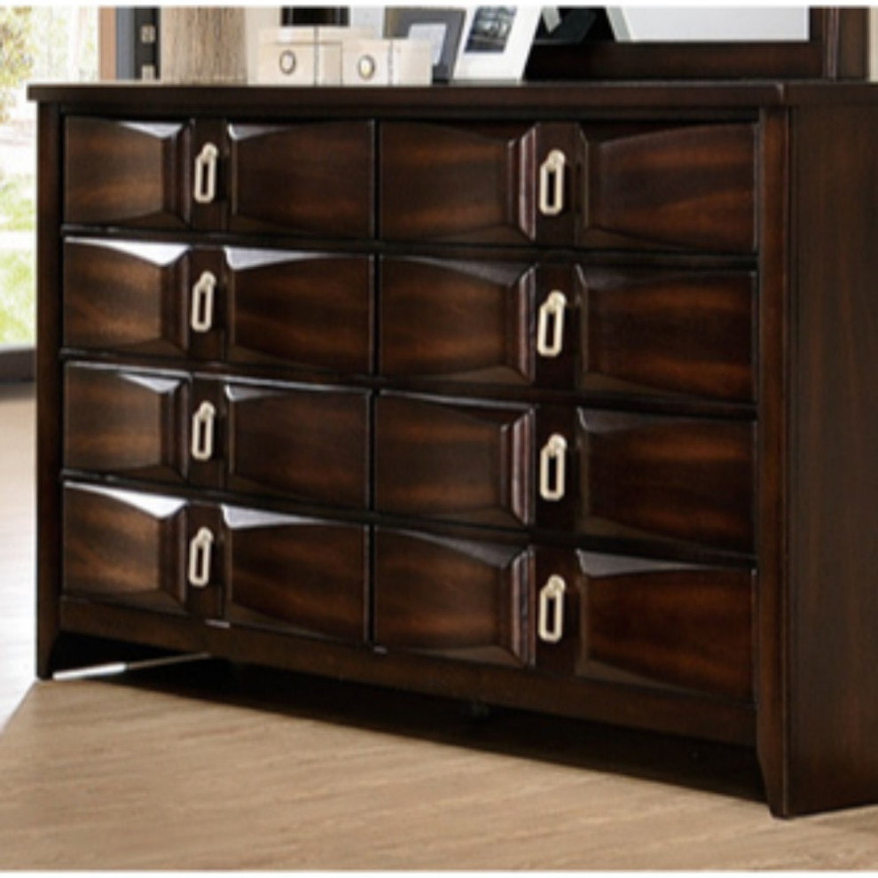 Bold And Striking Style Dresser, Varnish Oak Transitional Dressers by Ami Ventures Houzz
