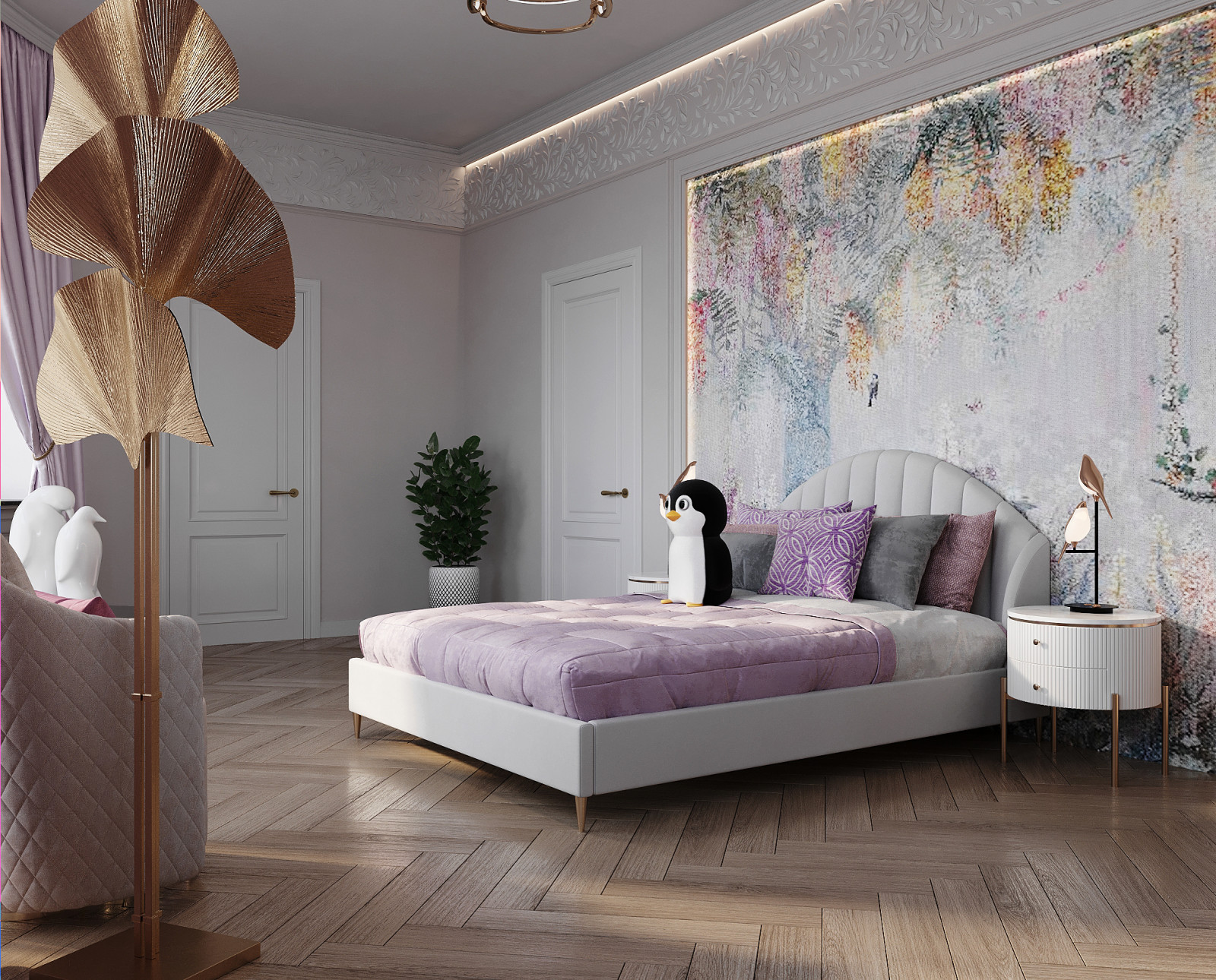 Детская в сиреневых тонах