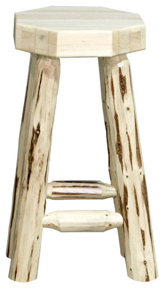 Montana Woodworks MWGCBN Glacier Country Collection Backless Barstool