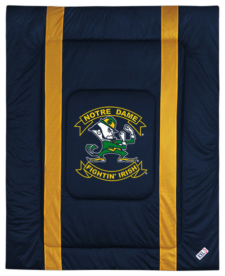 NCAA Notre Dame Fighting Irish Twin Comforter Sidelines Bed