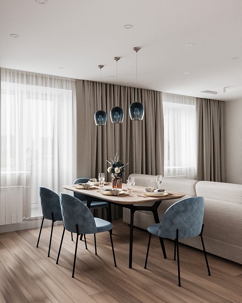 Кухня - гостиная в современном стиле