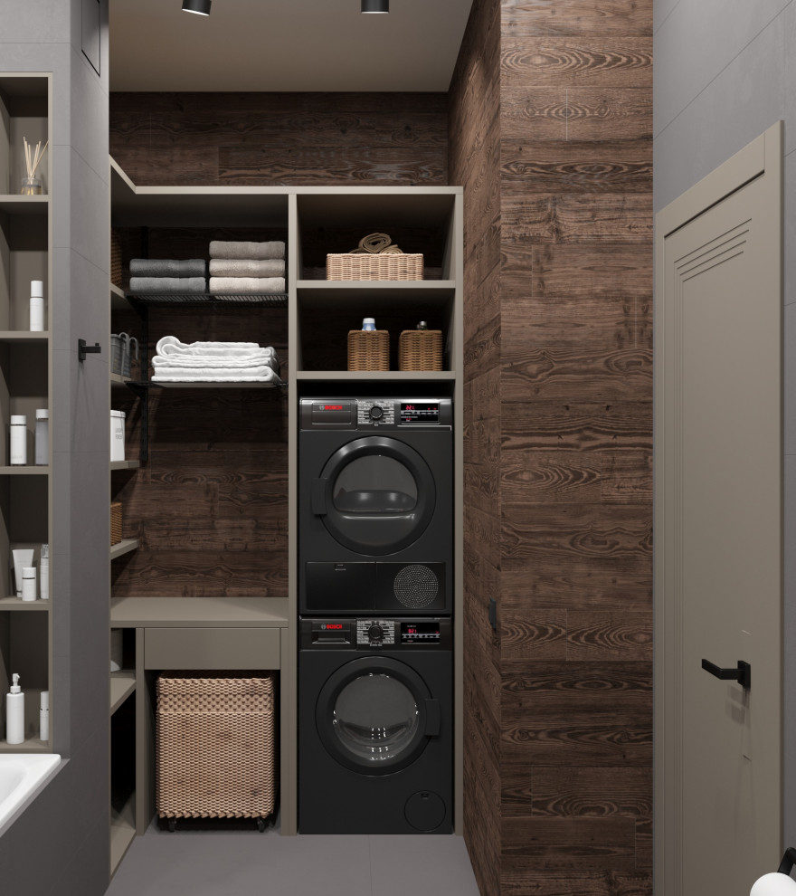 Ванная комната, совмещенная с постирочной 7м²