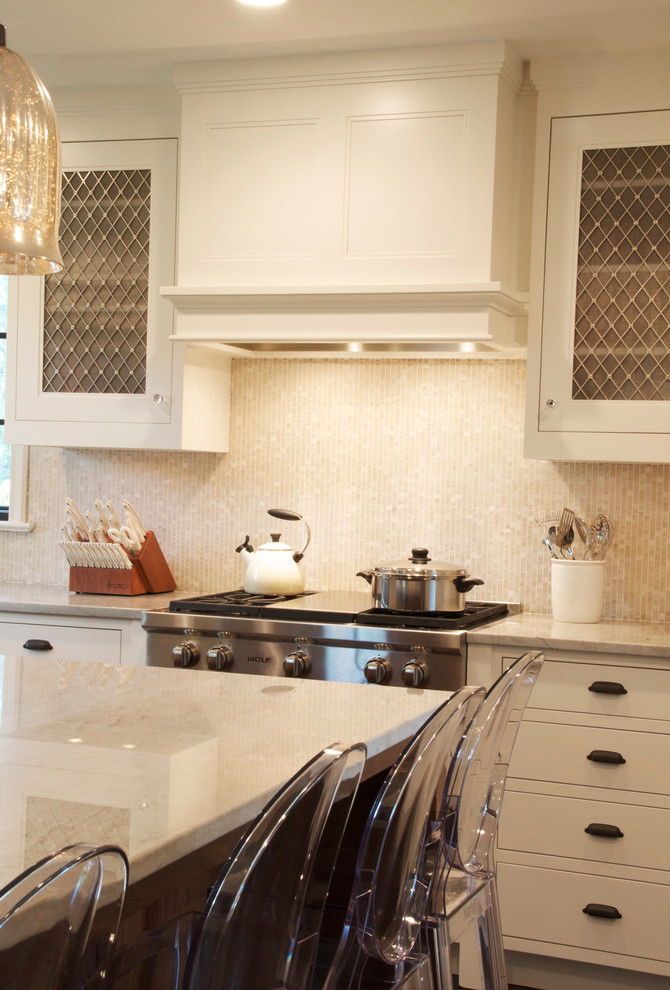 Inspiration for a transitional kitchen remodel in New York