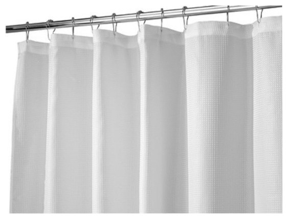 Interdesign 22980 Carlton Fabric Shower Curtain 72 X84 White