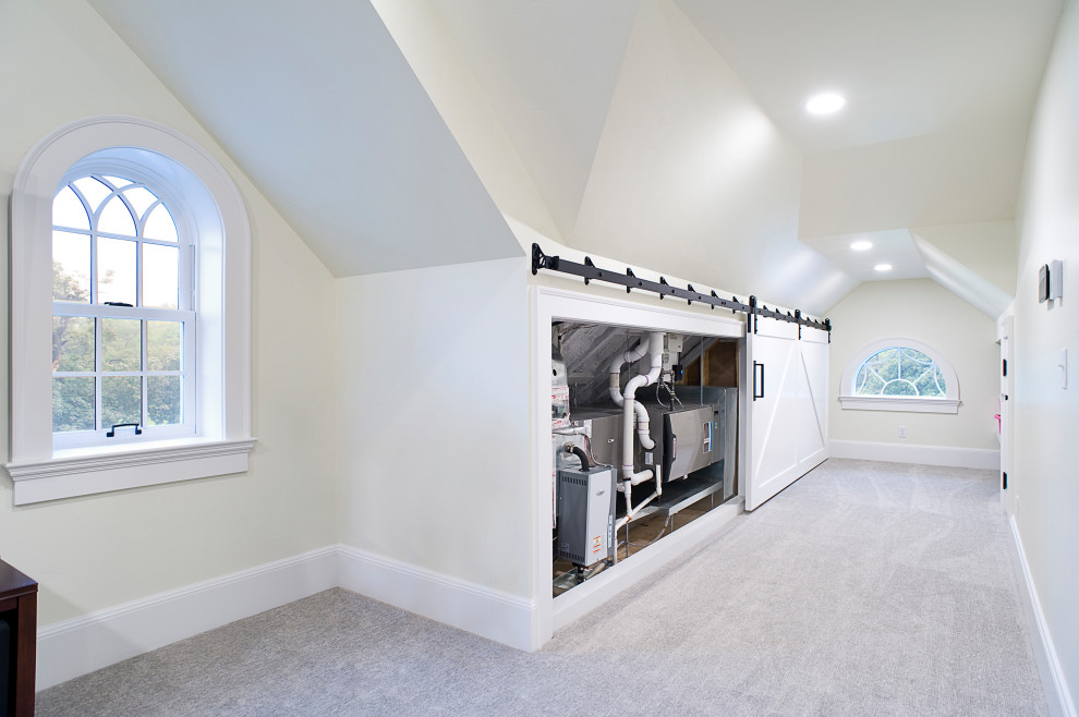 Example of a family room design in Other