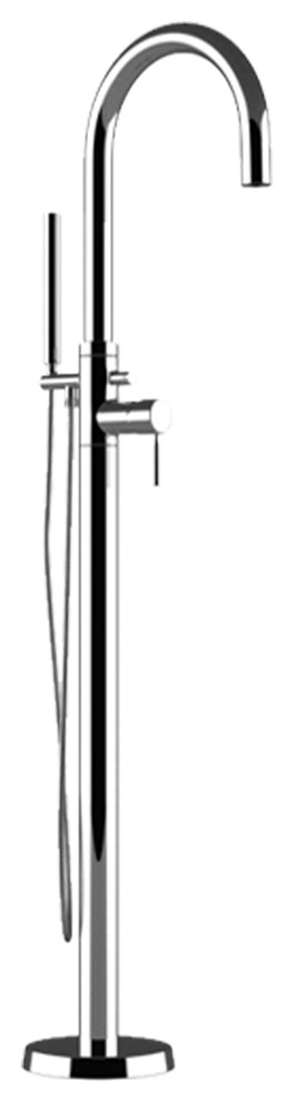 Modern Freestanding Tub Filler Faucet, Shower Wand PC