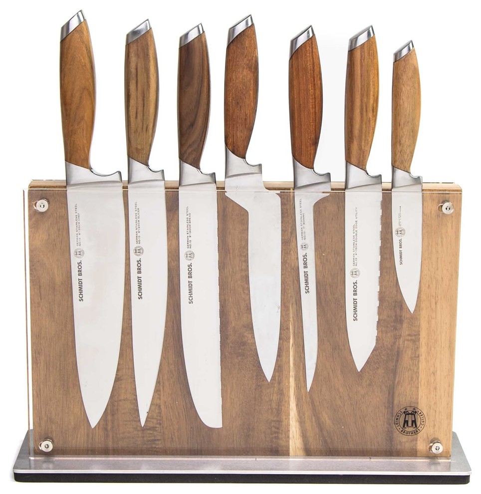 Schmidt Brothers Cutlery Bonded Teak 15 Piece Knife Block Set