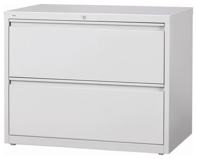 Scranton & Co 2 Drawer Lateral File in Gray Transitional