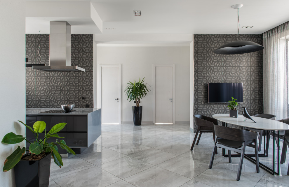 Интерьер кухни в коттедже