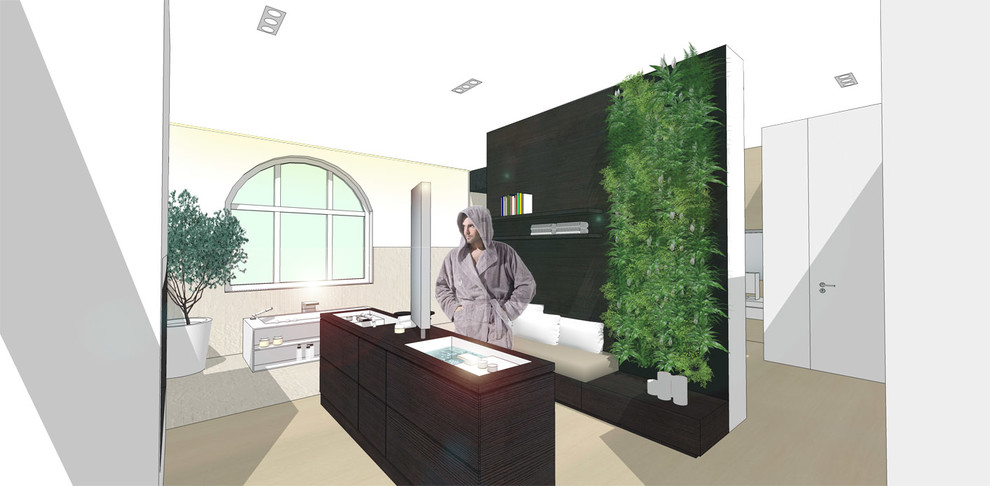 Schlafen, Bad und Ankleide - ein Konzept - Bad