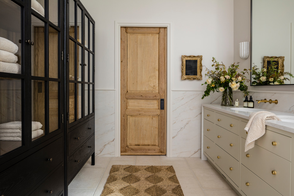 Inspiration for a french country bathroom remodel in Seattle