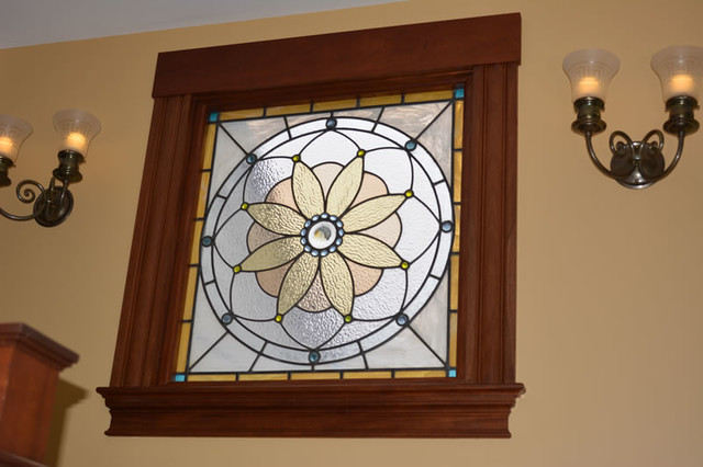 Refurbished stained glass window - Farmhouse - Hall - Boston - by
