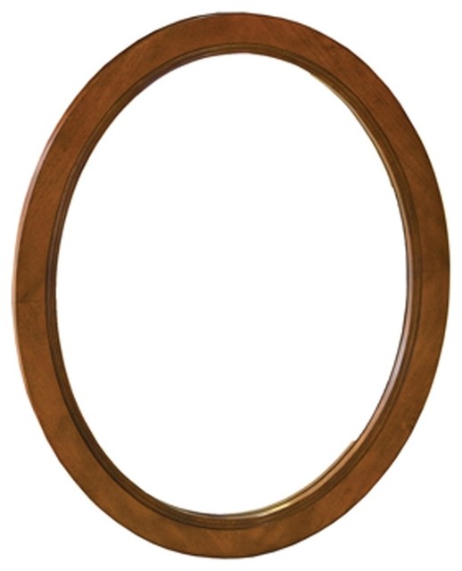Ellipse Oval Mirror in Cherry Finish - F10AE0