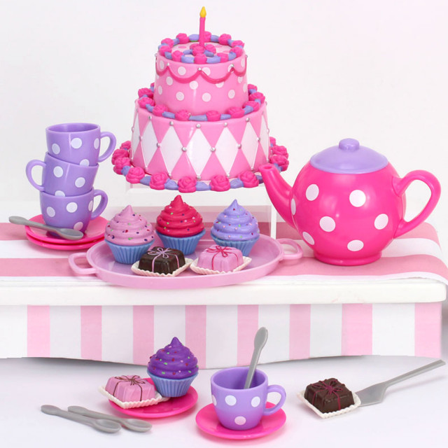 Cake & Tea Party Accessories Set for 18" Doll Kids Toys And Games