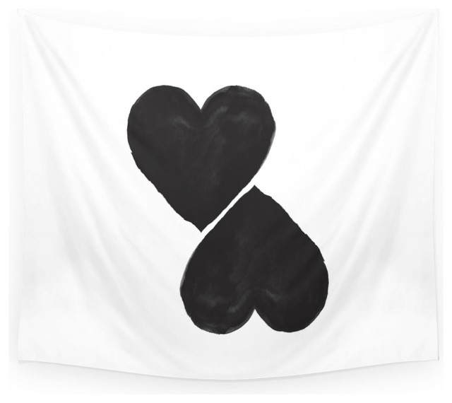 Society6 Two Hearts Wall Tapestry Contemporary Tapestries by Society6