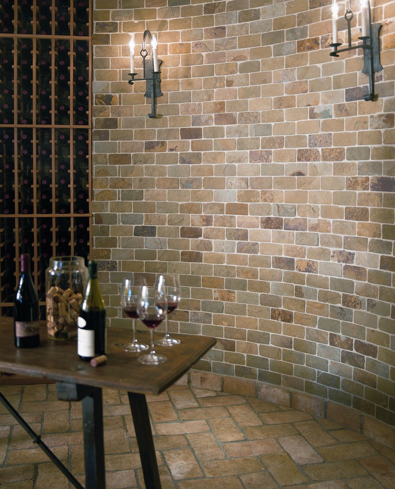 Contemporary wine cellar in Omaha.