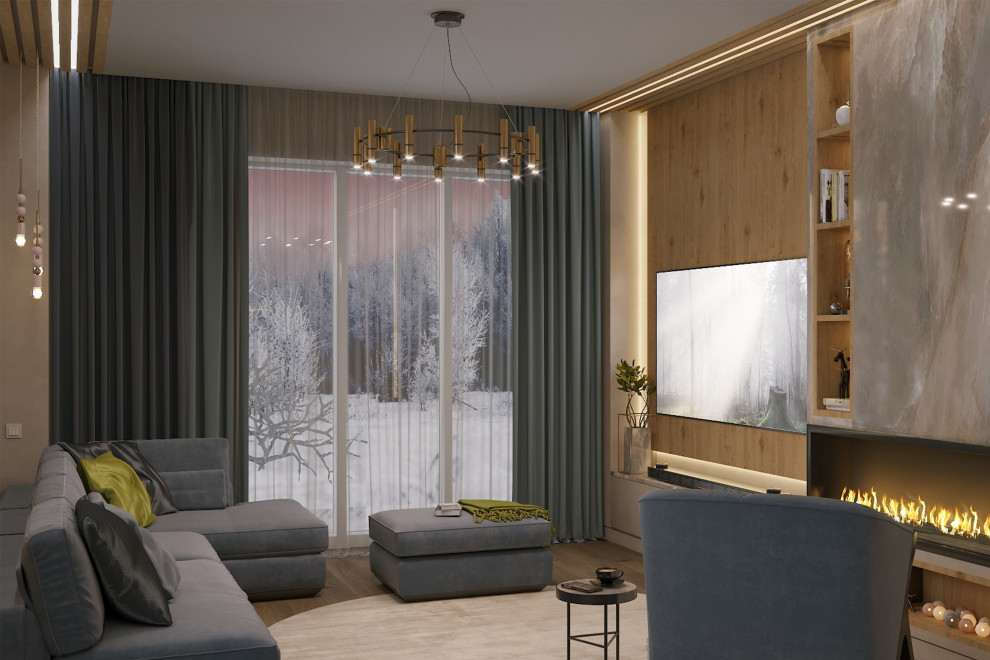 Гостиная в загородном доме