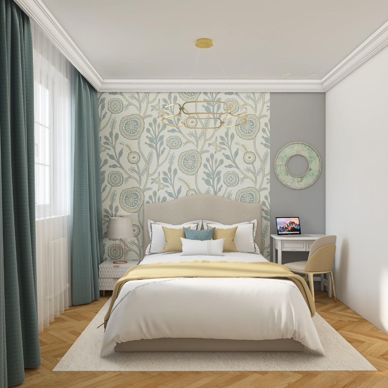 Трехкомнатная квартира в классическом стиле с цветовыми акцентами в старом фонде