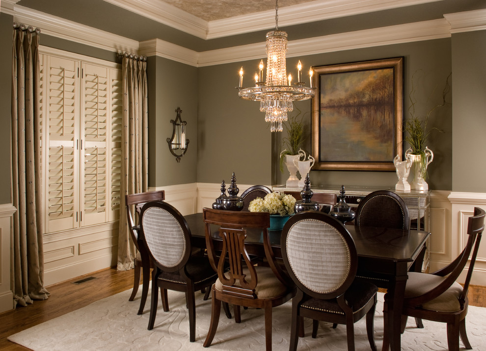 Design ideas for an eclectic dining room in Atlanta.