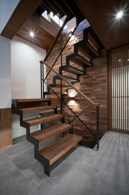 鉄骨階段 moderno-escalera
