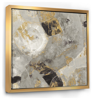 Designart Glam Gold Desert Neutral Modern Framed Wall Art ...