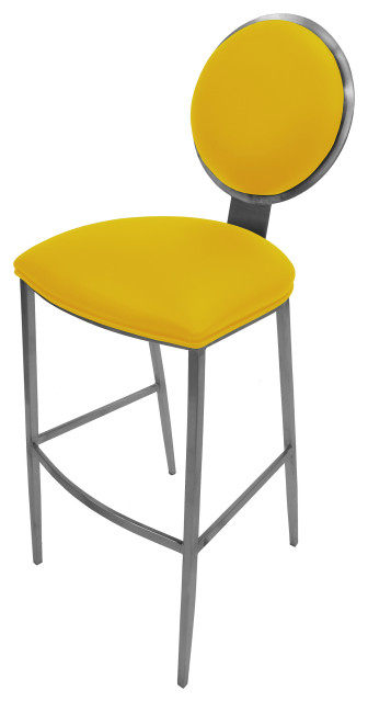 535 Stainless Steel Bar Stool 26" 30" Extra Tall  35", Yellow, 35"
