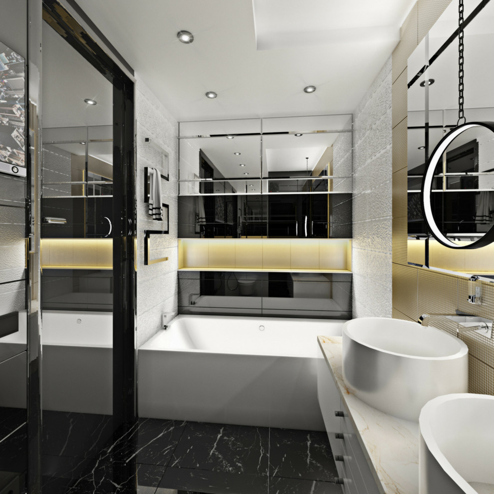 ДИЗАЙН ИНТЕРЬЕРА ВАННОЙ КОМНАТЫ В СТИЛЕ МОДЕРН