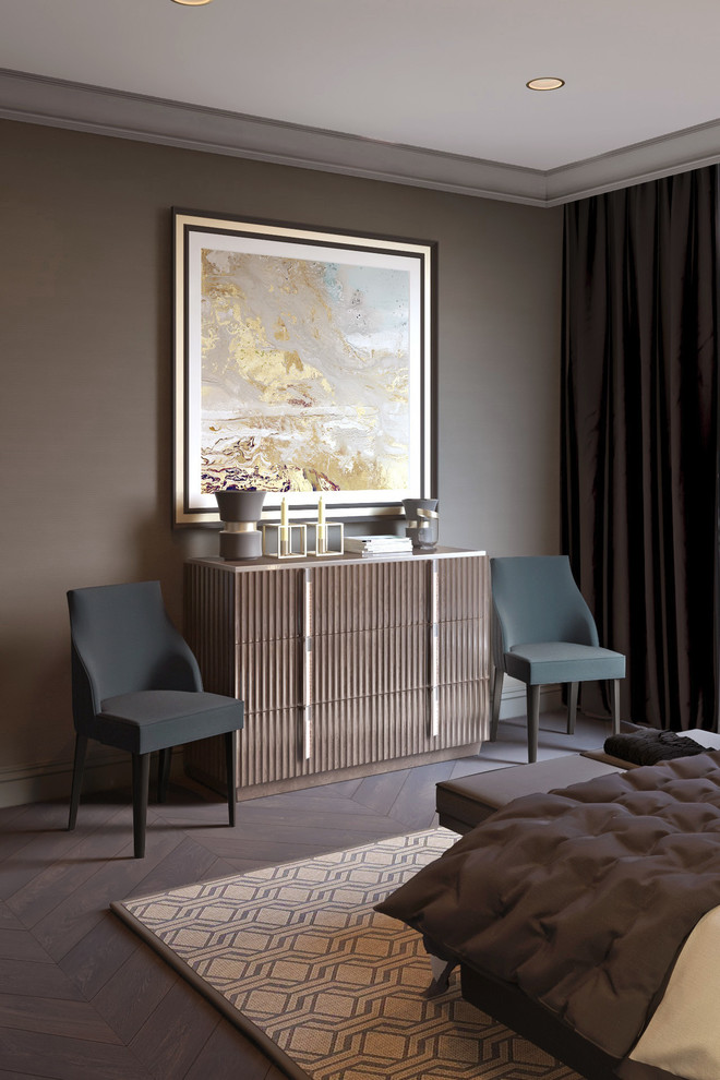 Современная квартира в темных тонах