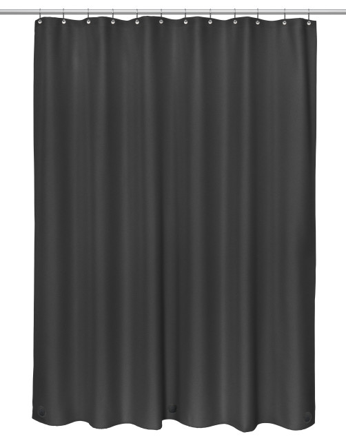 StandardSized Clean Home PEVA Liner in Black Transitional Shower Curtains by Carnation
