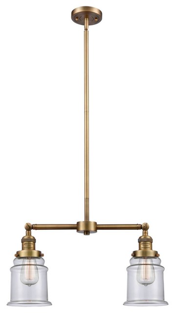 Franklin Restoration Canton 2 Light Chandelier in Brushed Brass ...