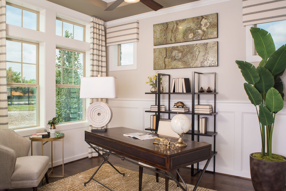 This is an example of a traditional home office in Dallas.