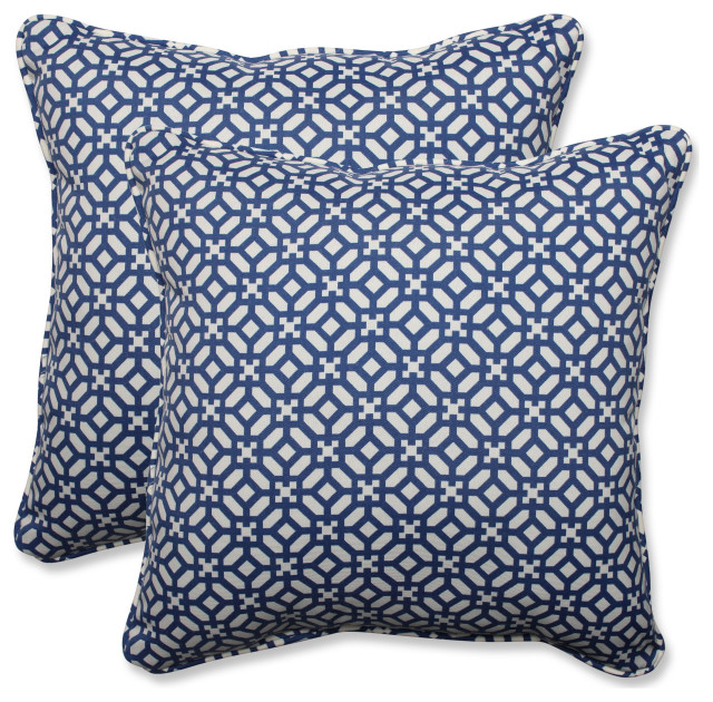 Blue The Pillow Collection Hobson Coastal Pillow 