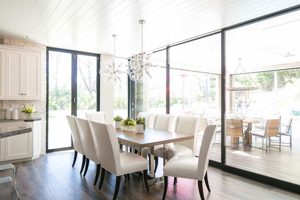 Inspiration for a transitional dining room in San Diego.