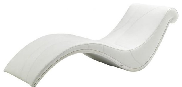 Modern White Leather Leisure Lounge Chair Indoor Chaise Modern White Leather Leisure Lounge Chair