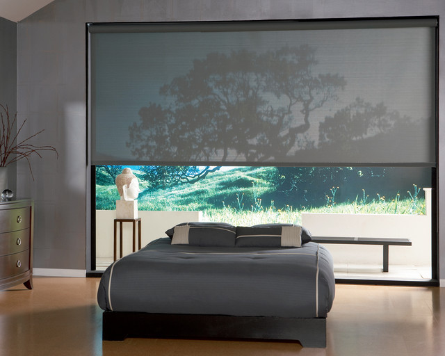 Designer screen roller shades with standard clutch modern ...