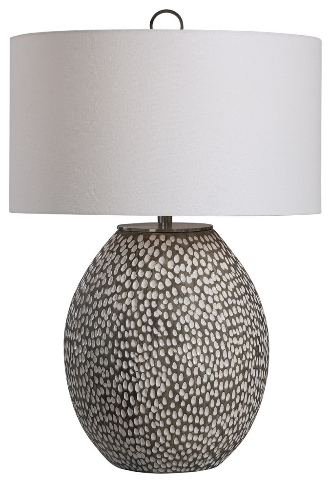 Uttermost Cyprien Gray White Table Lamp 28448-1