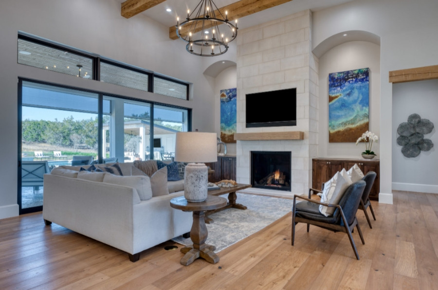 Great Room Fireplace Not Centered with Room Please Help