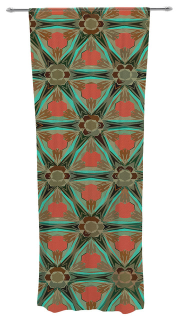 Alison On Moorish Earth Teal Orange Contemporary Curtains Alison On Moorish Earth Teal Orange