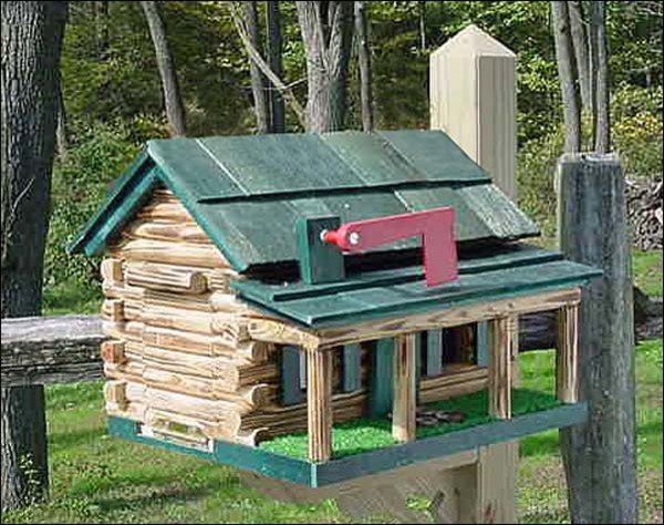 Log House Mailbox w/ Porch