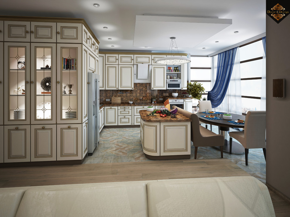 "Фьюжн в интерьере"трехкомнатная квартира в Казани по ул. Муштари