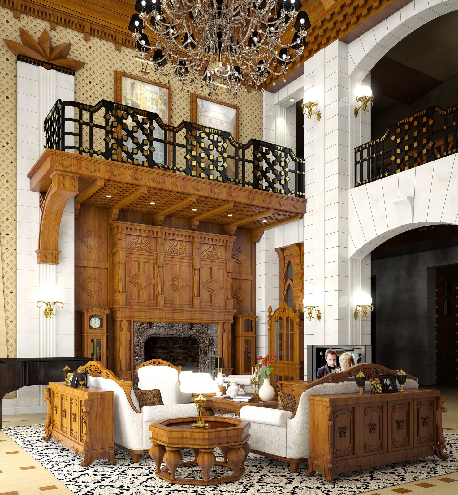 Гостиная комната в частном доме МОСКВА